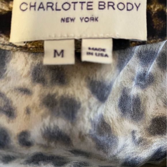 Charlotte Brody Leopard Print Silk Dresss With Tassel Belt Size M - Picture 5 of 6